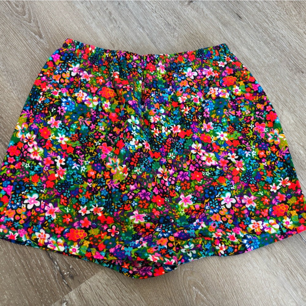 Vintage Colorful Floral Shorts